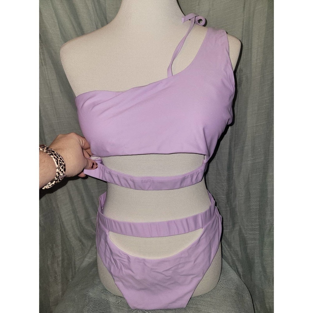 NWOT One Shoulder Bikini 3xl lavender purple